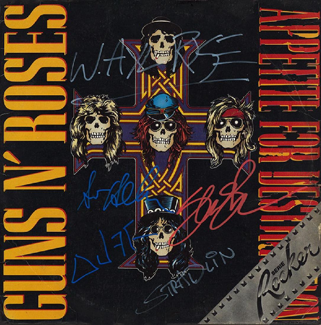 Guns N Roses Band Signed Appetite For Destruction Album (1 of 1)