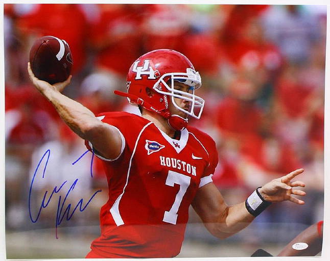 Jsa Authenticated Case Keenum Signed Autographed Uh