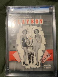 PSA/DNA Hugh Hefner Signed 2nd Playboy Magazine