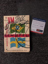 Pele Double-Signed Solna-Sverige Football Program