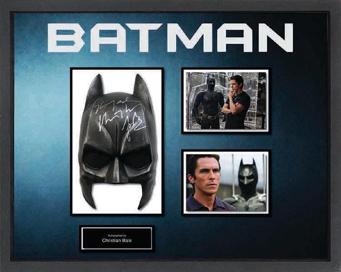 Beckett Authenticated Christian Bale Signed Batman Mask (1 of 3)