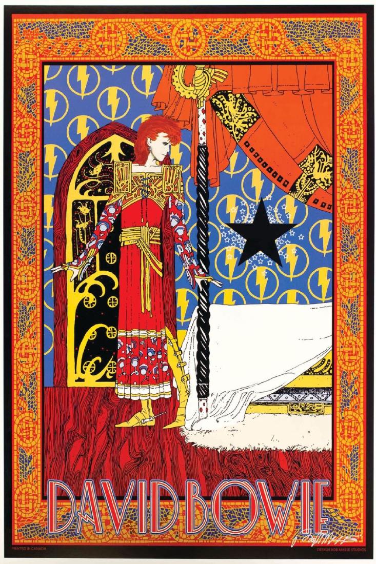 Bob Masse: David Bowie Poster: Unsigned. Designed by Bob Masse. Item is in good condition. Measures approximately 16 x 20 in.