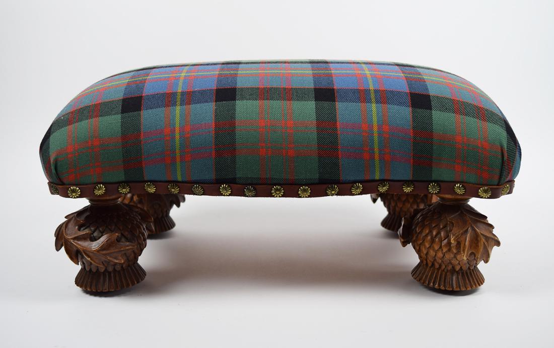 Mackenzie Childs Plaid Decorative Foot Stool Dec 06 2018