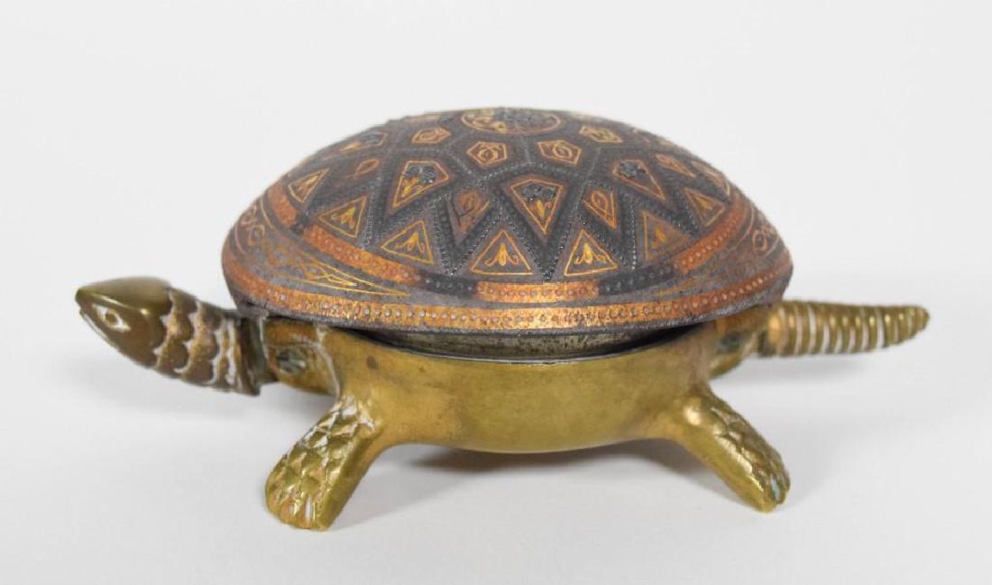Brass Turtle Hotel Front Desk Bell engraved BOJ (1 of 8)