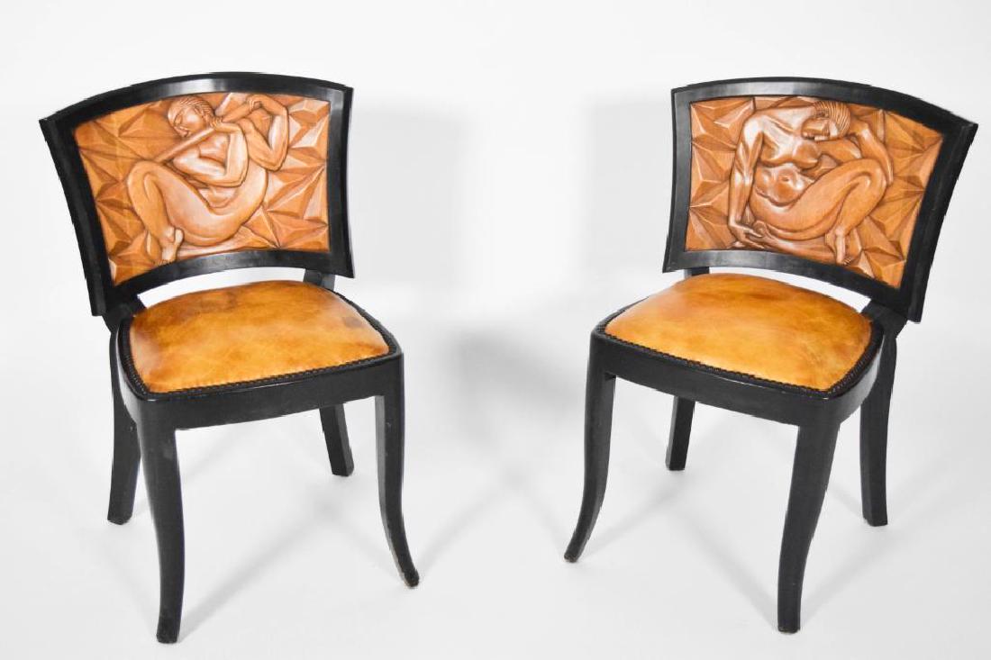 Art Deco Carved Chairs (1 of 7)