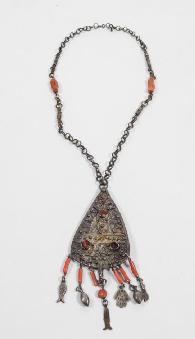 North African Coral Amulet Necklace (1 of 12)