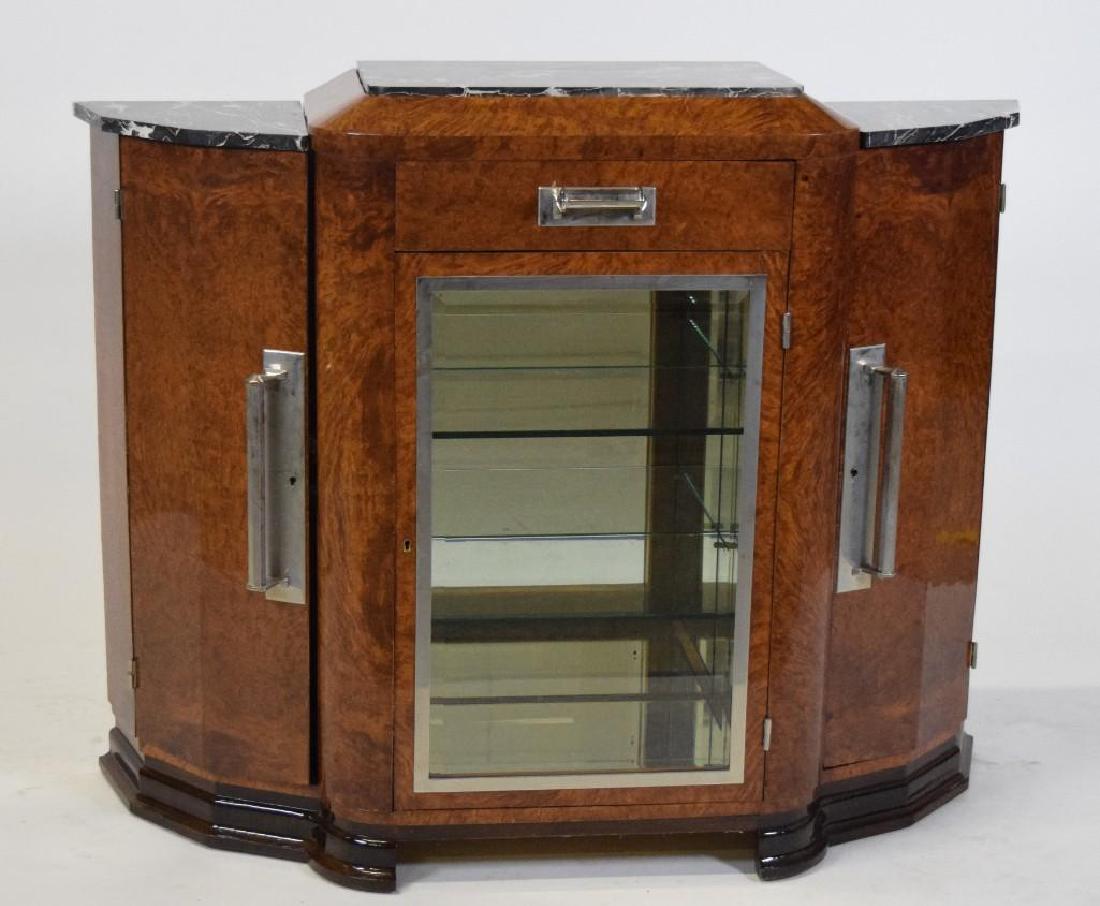 French Art Deco Amboyna Burl Bar (1 of 12)