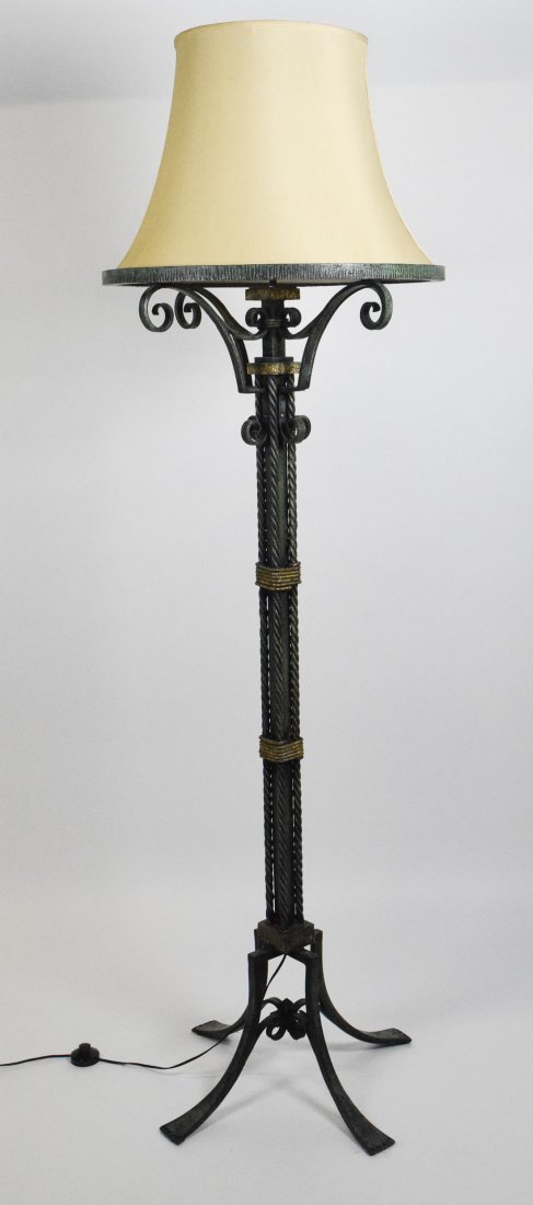 Art Deco Hand Forged Wrought Iron Torchere (1 of 7)