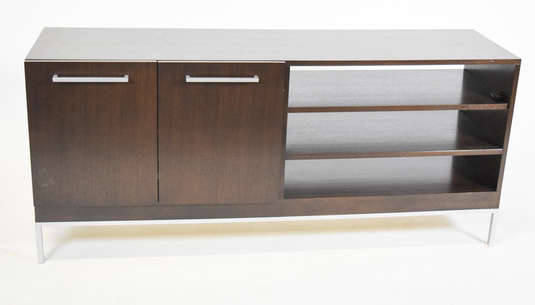 Knoll Style Credenza: Knoll Style Credenza on chrome legs. 66" x 18" x 29"