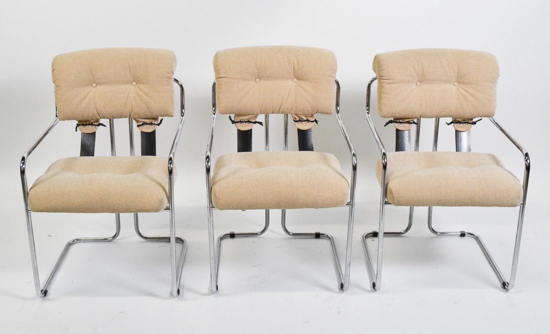 3 Tucroma Chairs by Faleschini for Pace: Guido Faleschini (Italy 20th Century) Three Tucroma chairs for the Pace Collection 32" x 20.5" x 24"