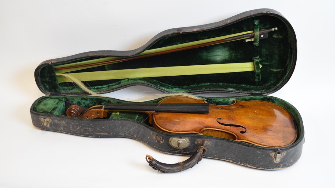 19th Century German Viola / Violin and Bow (1 of 8)