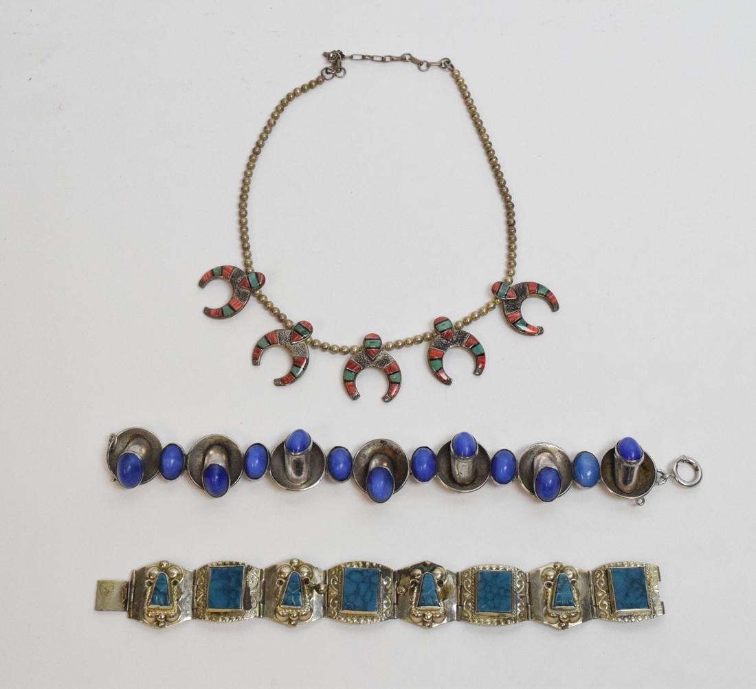 3pcs Sterling Vintage Mexican Jewelry (1 of 11)