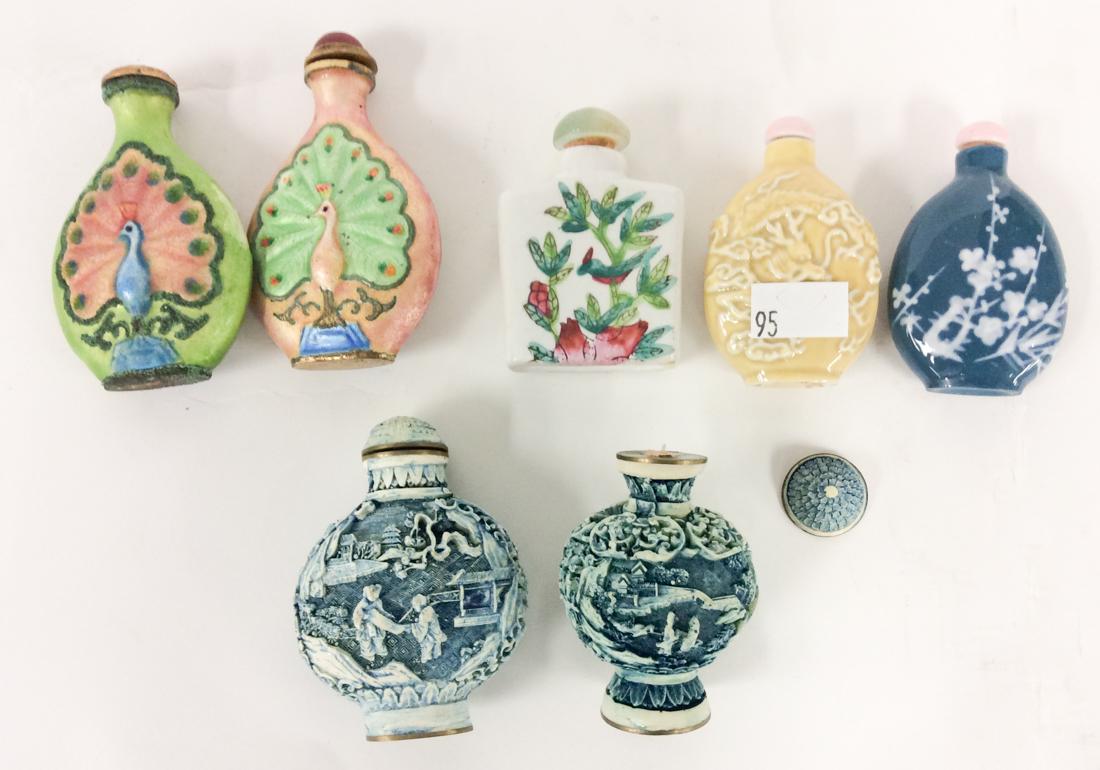 7 Various Chinese Snuff Bottles (1 of 1)