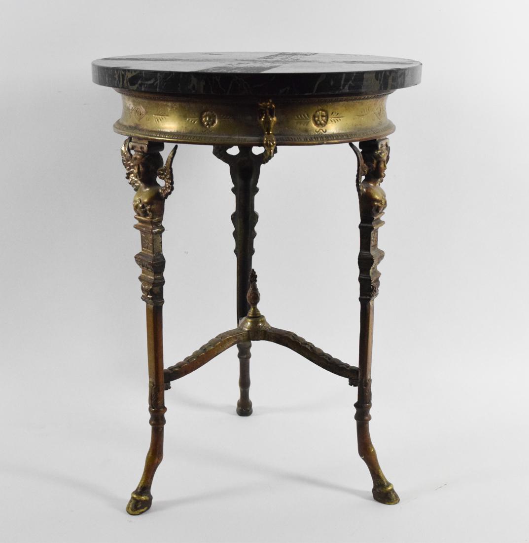 Bronze & Faux Black Marble Stand (1 of 9)