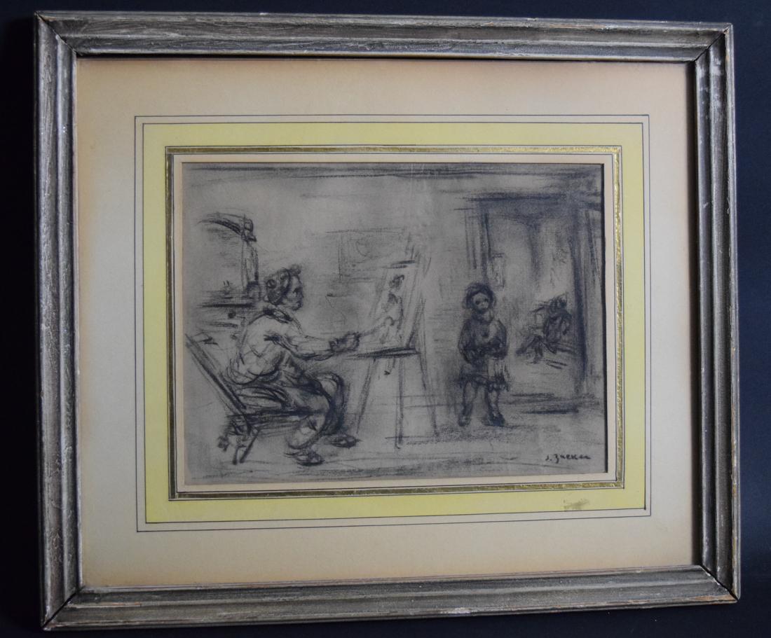 Drawing by J Zucker (Polish 1900-1981) (1 of 3)