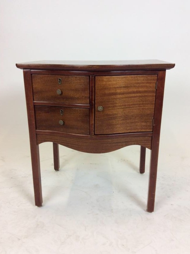 Antique Mahogany stand w/2 drawers & one door, 25H x (1 of 1)