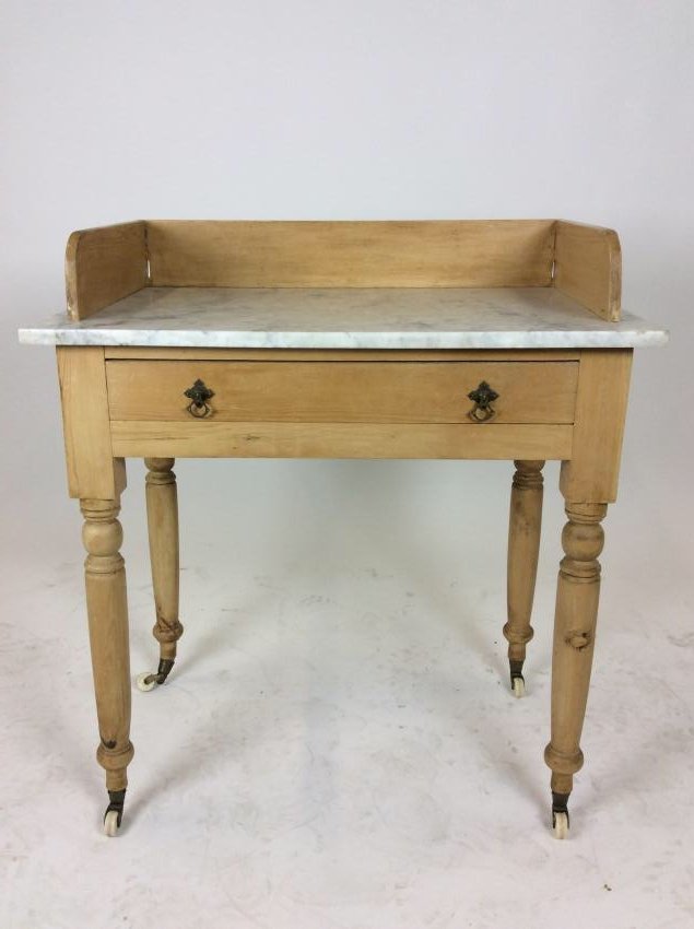 Antique Country Pine Washstand w/Marble Top (1 of 1)