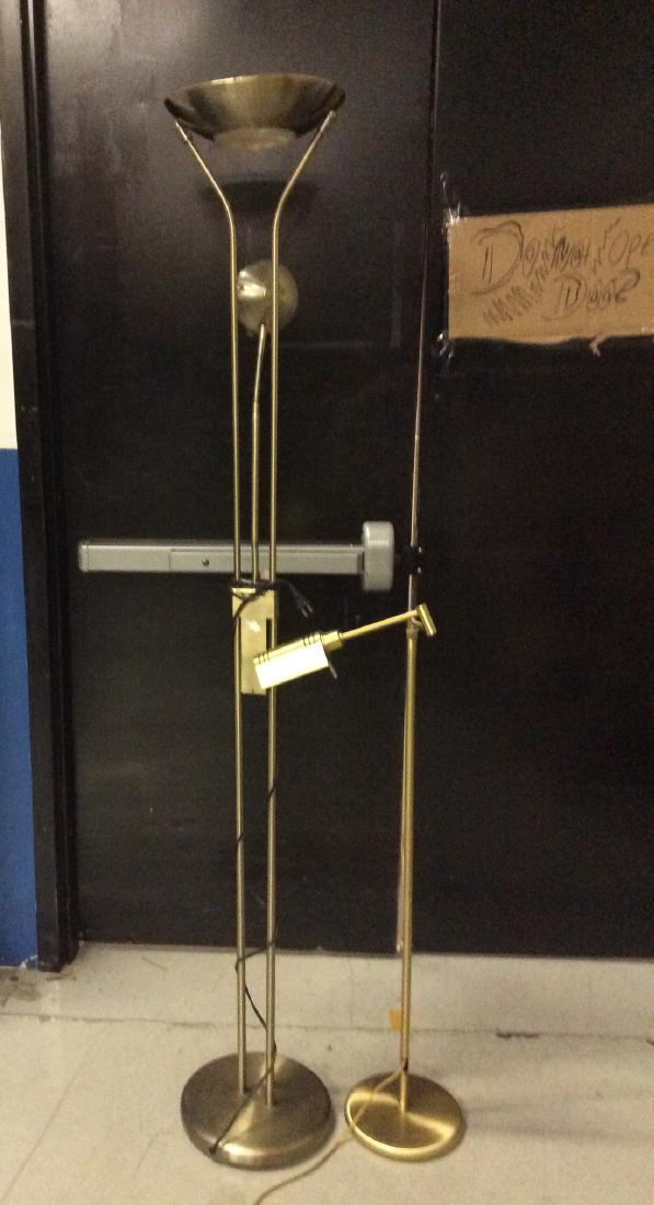 Two Brass Floor Lamps - Tallest 70" (1 of 1)