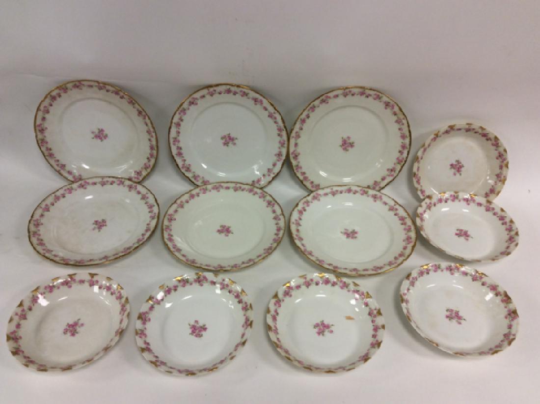 Partial Set Older Limoges China, six 10" plates, six 7" (1 of 3)