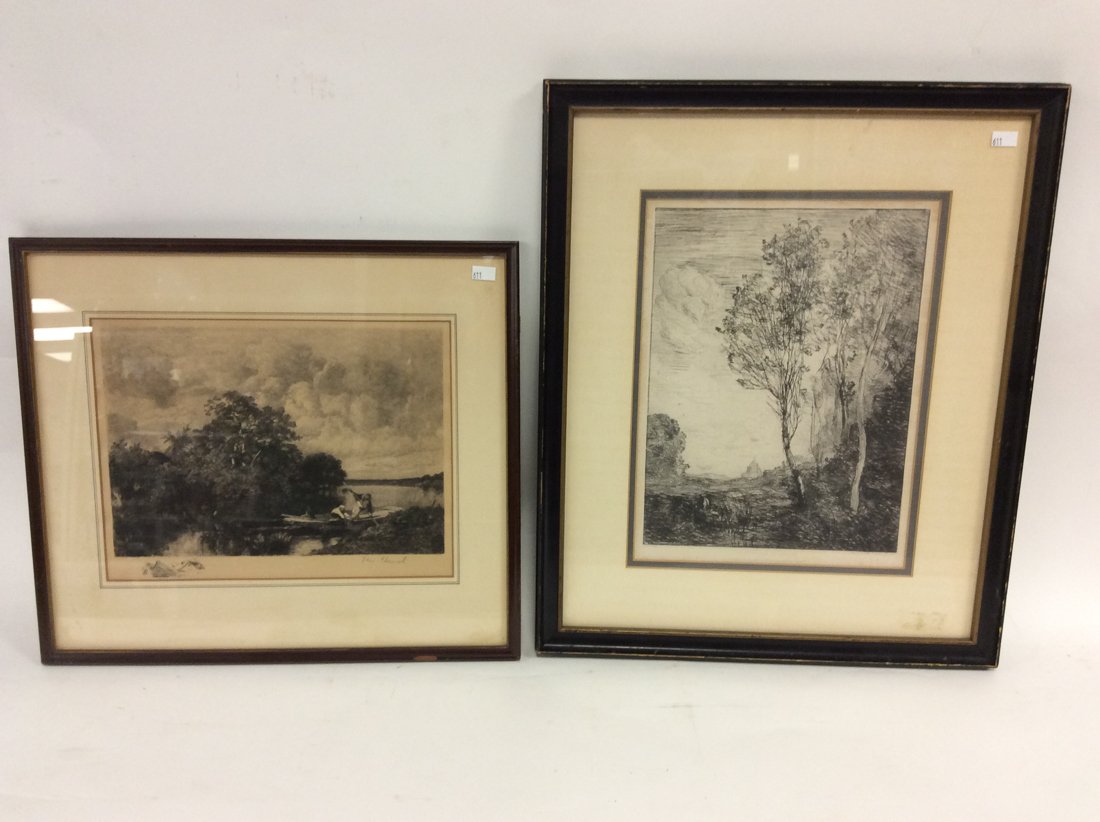 2 Engravings of Landscapes, one signed in pencil, (1 of 3)