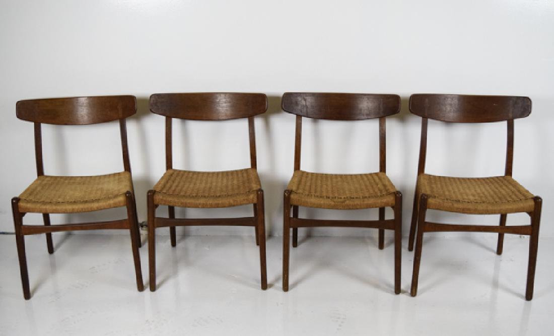 Hans Wegner Mid Century Modern Dining Chairs: Hans Wegner (Danish 1914-2007) for Carl Hansen & Son Marked "Carl Hansen & Son, Made in Denmark, Designer Hans J Wegner" Danish Modern29.5" H x 18.5"L x 16"W
