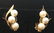 14K Yellow Gold & Cultured Pearl Costume Earrings - 2