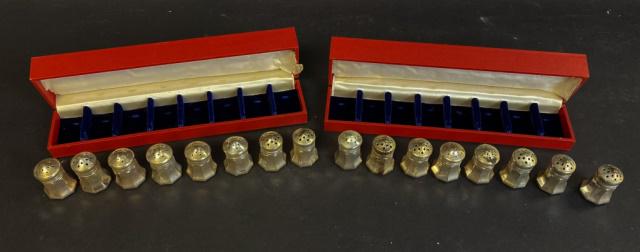 Cartier Salt & Peppers: 16 total, in two fitted cases. 4.085 oz