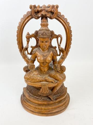 Indian Wood Carving Rajerajeswari (1 of 6)
