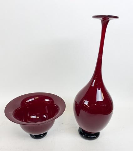 Donald Carlson Blown Glass Vase & Bowl (1 of 12)