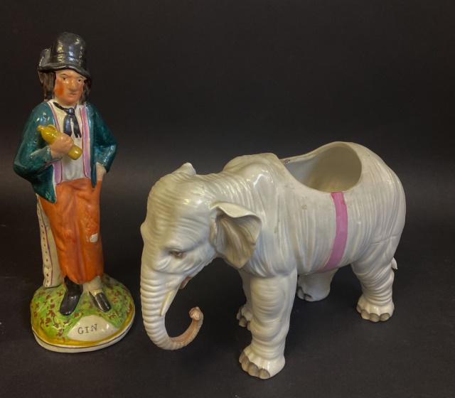 Porcelain Elephant & Double Sided Figure (1 of 10)