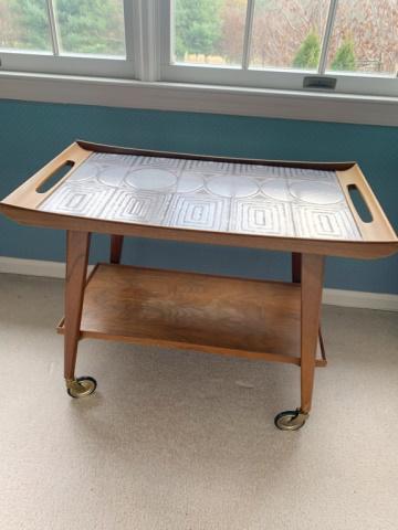 Mid-Century Modern Rolling Cart (1 of 16)