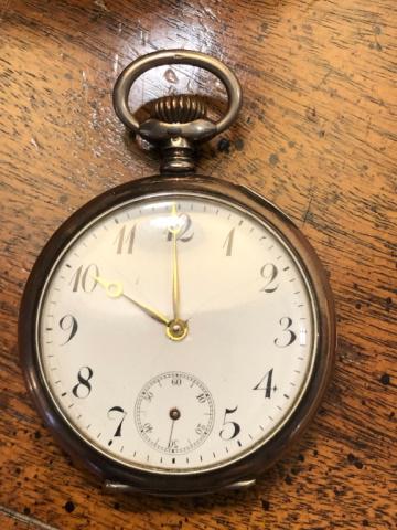Pocket Watch With 800 Silver Case (1 of 4)