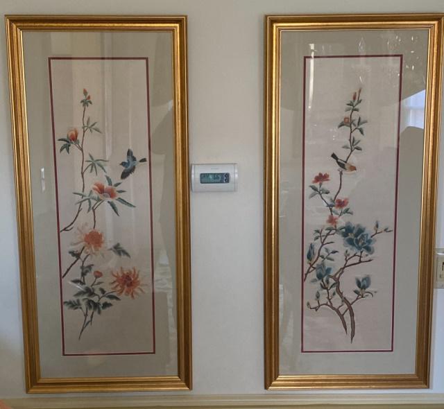 Pair of Chinese Needlepoint Artworks (1 of 6)