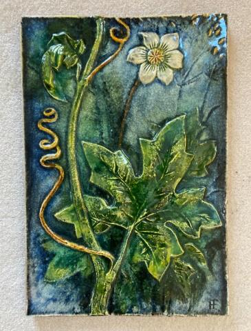 Hand Painted Tile Plaque Arts and Crafts (1 of 3)