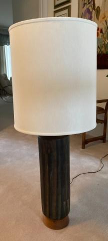 Mid Century Painted Pottery Lamp (1 of 7)