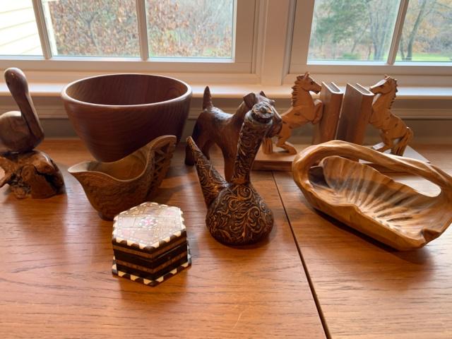Wood & Leather Decorative Lot (1 of 7)