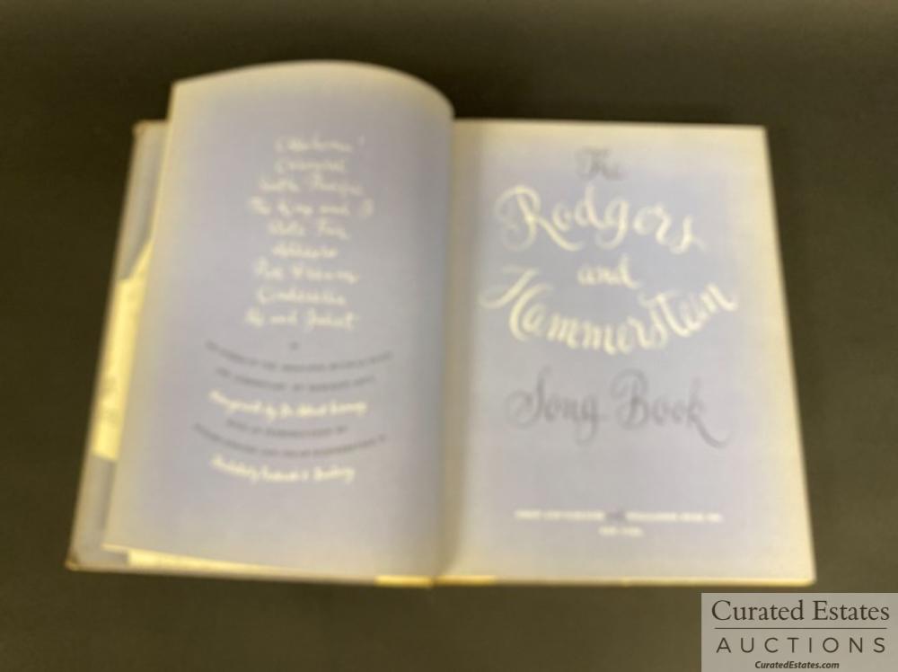 Inscribed and Signed By Rodgers and Hammerstein: The Rodgers and Hammerstein Song book Inscribed and Signed to Elaine and John Steinbeck By Rodgers and Hammerstein. Inscription reads: For Elaine and John, Love Dick and Oscar It is also signed Richar