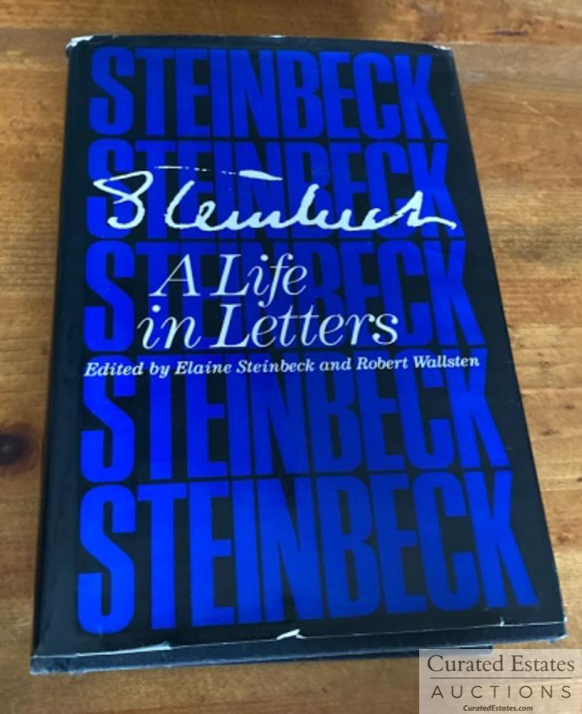 Elaine Steinbeck's Copy of A Life in Letters: Steinbeck A Life in Letters Edited by Elaine Steinbeck and Robert Wallsten Viking Press 1975. Signed "Elaine Steinbeck". Wear to book and dust cover.