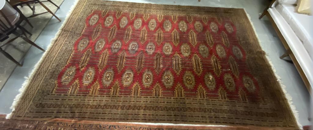 Pakistani Bokhara Wool Rug: Pakistani Bokhara Wool Rug - Mid twentieth Century length 14' by 7' Wide Approx.