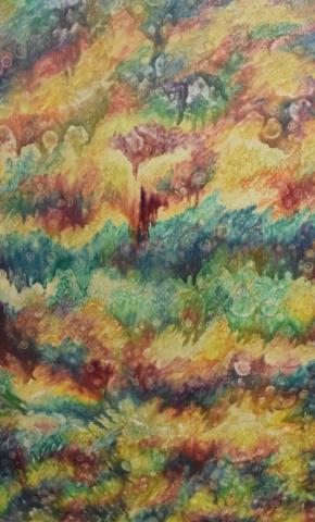 Modern Abstract Oil on Board: Glenn Stuart Pearce (Pennsylvania 1909-1986) "Prelude #8" Signed "Glenn S Pearce" on verso. 24" Wide 36" Tall John Corwin House Lambertville NJ