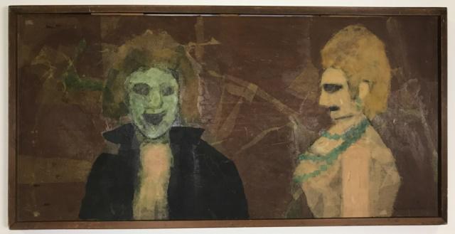 Outsider Art Mixed Media Punk: Mixed media on masonite Sid & Nancy RIP signed William Warner, title on verso 29 3/4" Tall 49 1/4" Wide