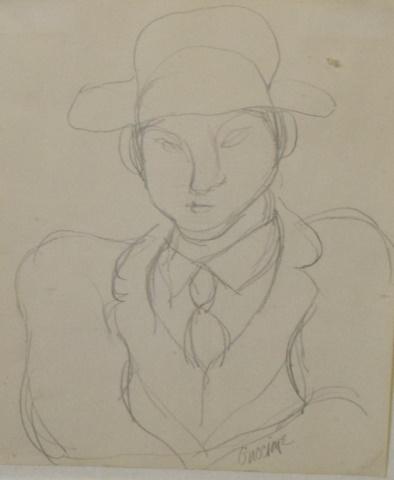 Pencil Portrait of a Man: Bob Guccione (American 1930 - 2010 )Pencil drawing Portrait of Anthony. Signed Guccione. 13 1/2" Tall 11" Wide John Corwin House Lambertville NJ.