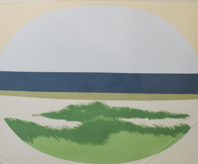 Abstract Print Artist Proof: Abstract pencil signed lower left "Squires" artsts proof. 32 1/4" Tall 38 3/4" Wide John Corwin House No glass in frame. Lambertville NJ