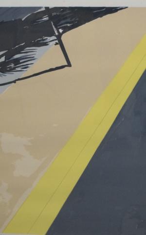 Yellow Non Stop pencil signed: Yellow Non Stop pencil signed. 29 1/4" Tall 19 1/2" Wide John Corwin House Lambertville NJ