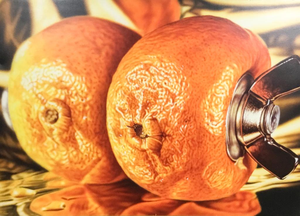 Bruce Evans Acrylic on Canvas Tangerine Squeeze (1 of 6)