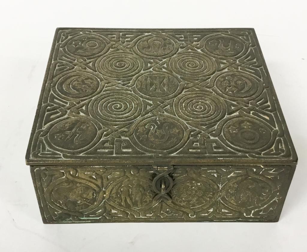 Tiffany Studios Zodiac Pattern Desk Box (1 of 7)