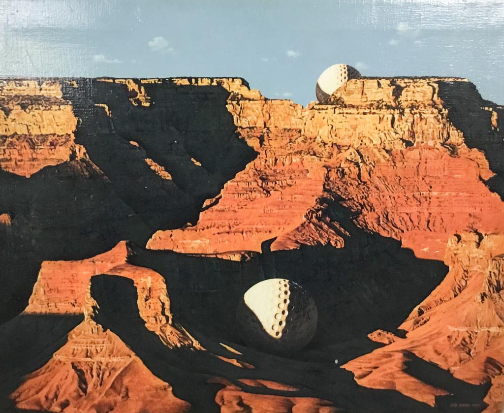 Doug Webb Acrylic on Linen Sand Trap: Signed, titled and dated 1979 on verso. With gallery label on verso. 24"H x 30"W