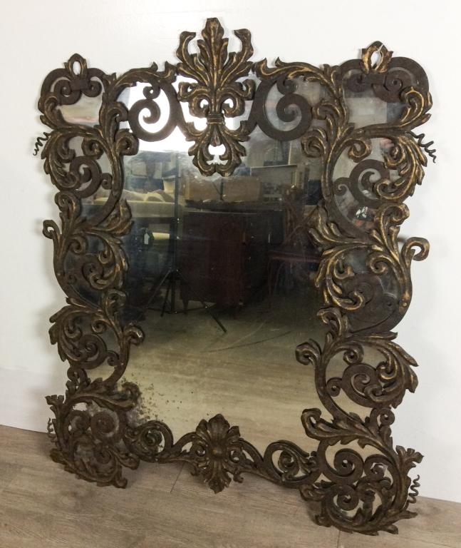 Rococo Style Metal Overlay Mirror (1 of 7)