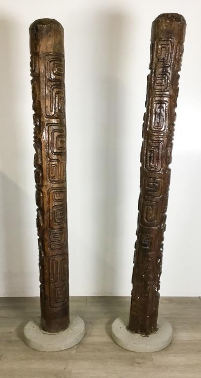 Pair of Tiki Style Totem Poles From Trader Vic's (1 of 8)