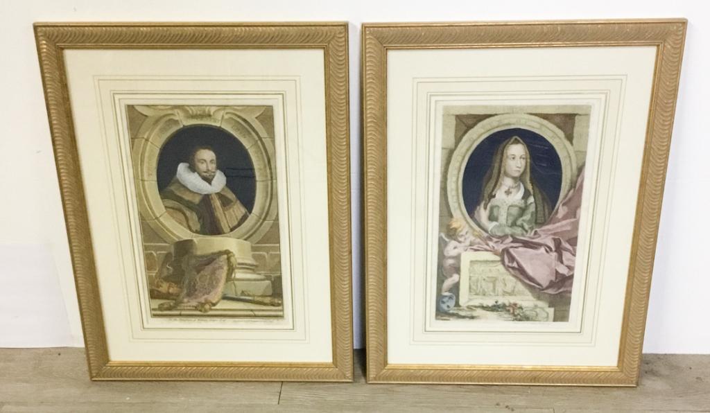 Pair of Colored Engravings (1 of 7)